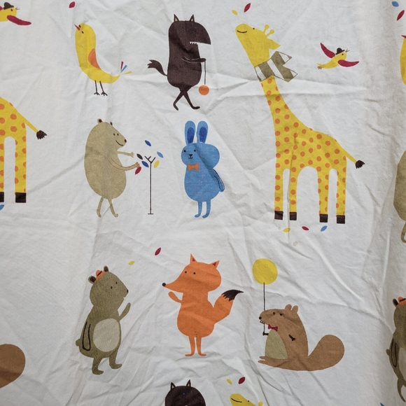 CRATE KIDS LAND OF NOD animals crib sheet GUC - Picture 4 of 10